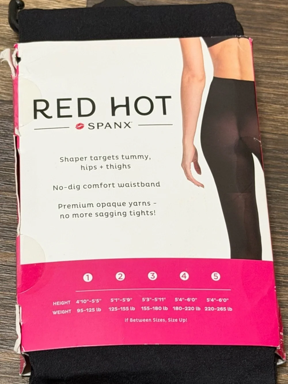 SPANX Red Hot Shaping Tights in Black